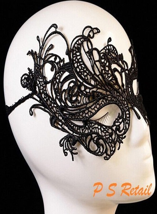 BHOOLU&GOOLU Women's 2 Eye Mask for Masquerade Fancy Dress Costume(M3)(Black) - Image 2